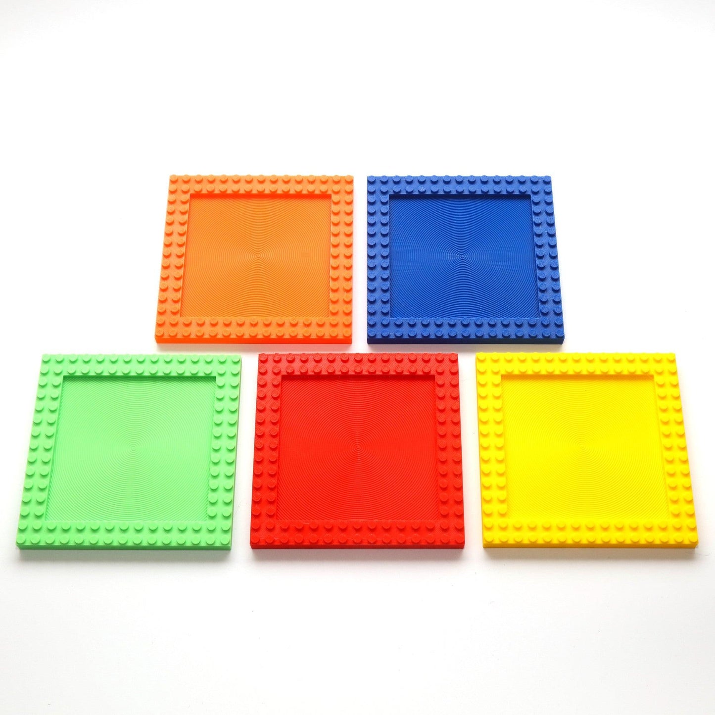 Square LEGO® Compatible Coasters Colourful