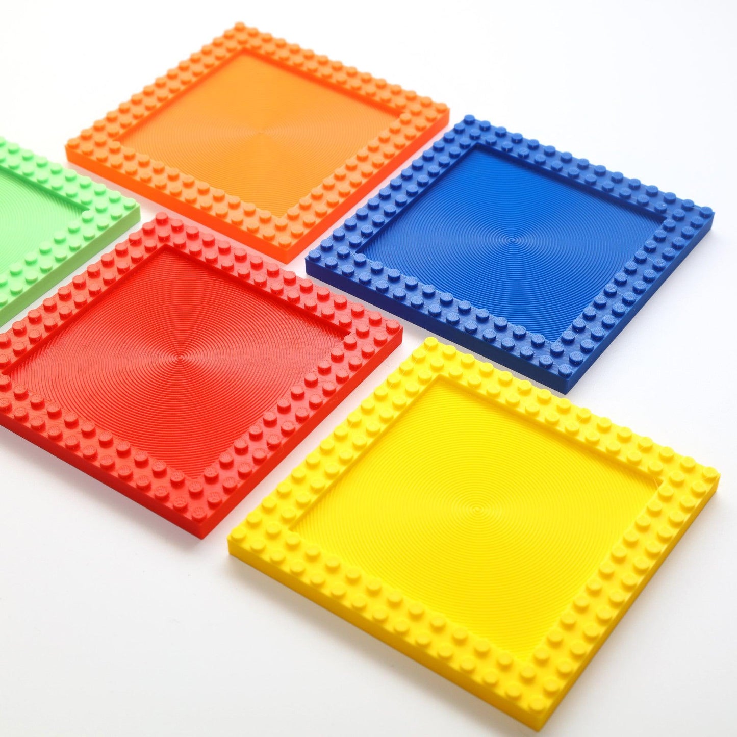 Square LEGO® Compatible Coasters Colourful