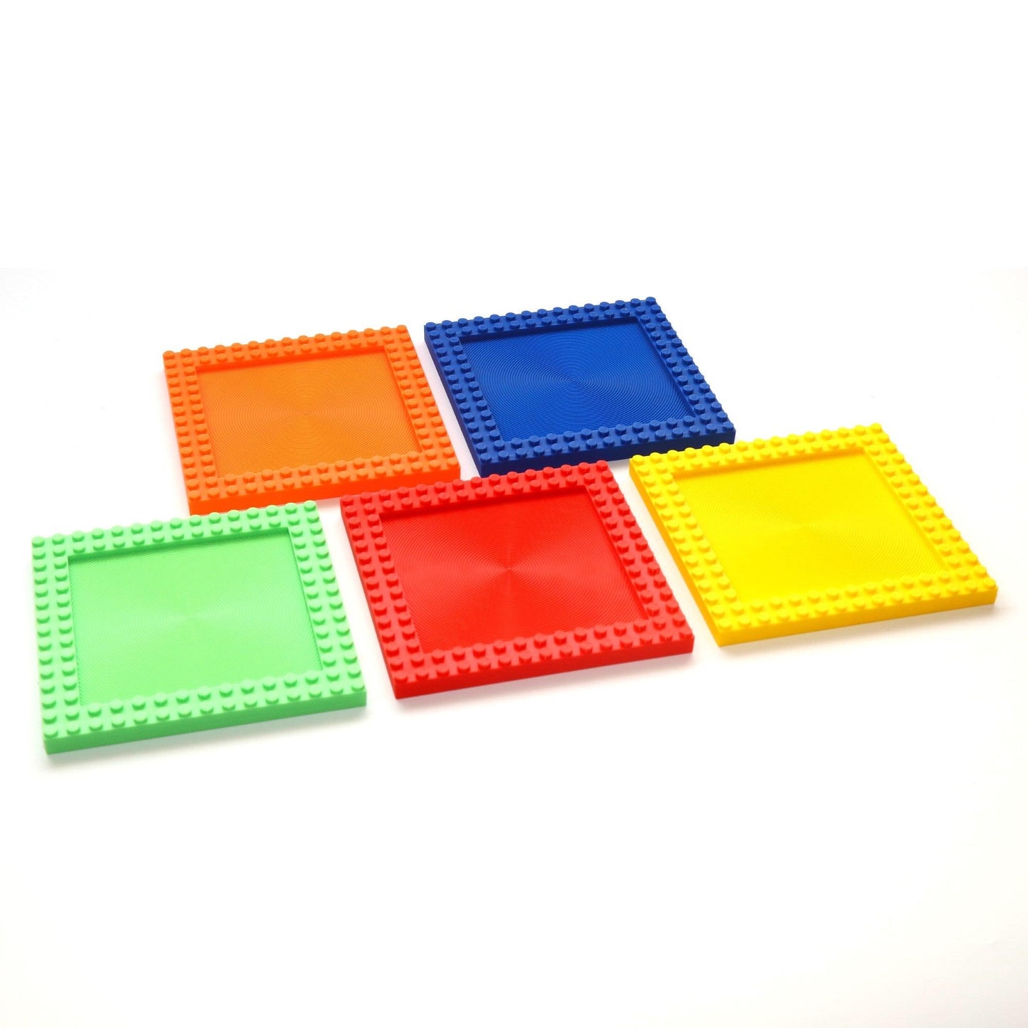 Square LEGO® Compatible Coasters Colourful