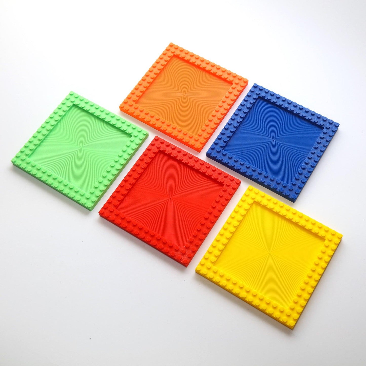 Square LEGO® Compatible Coasters Colourful