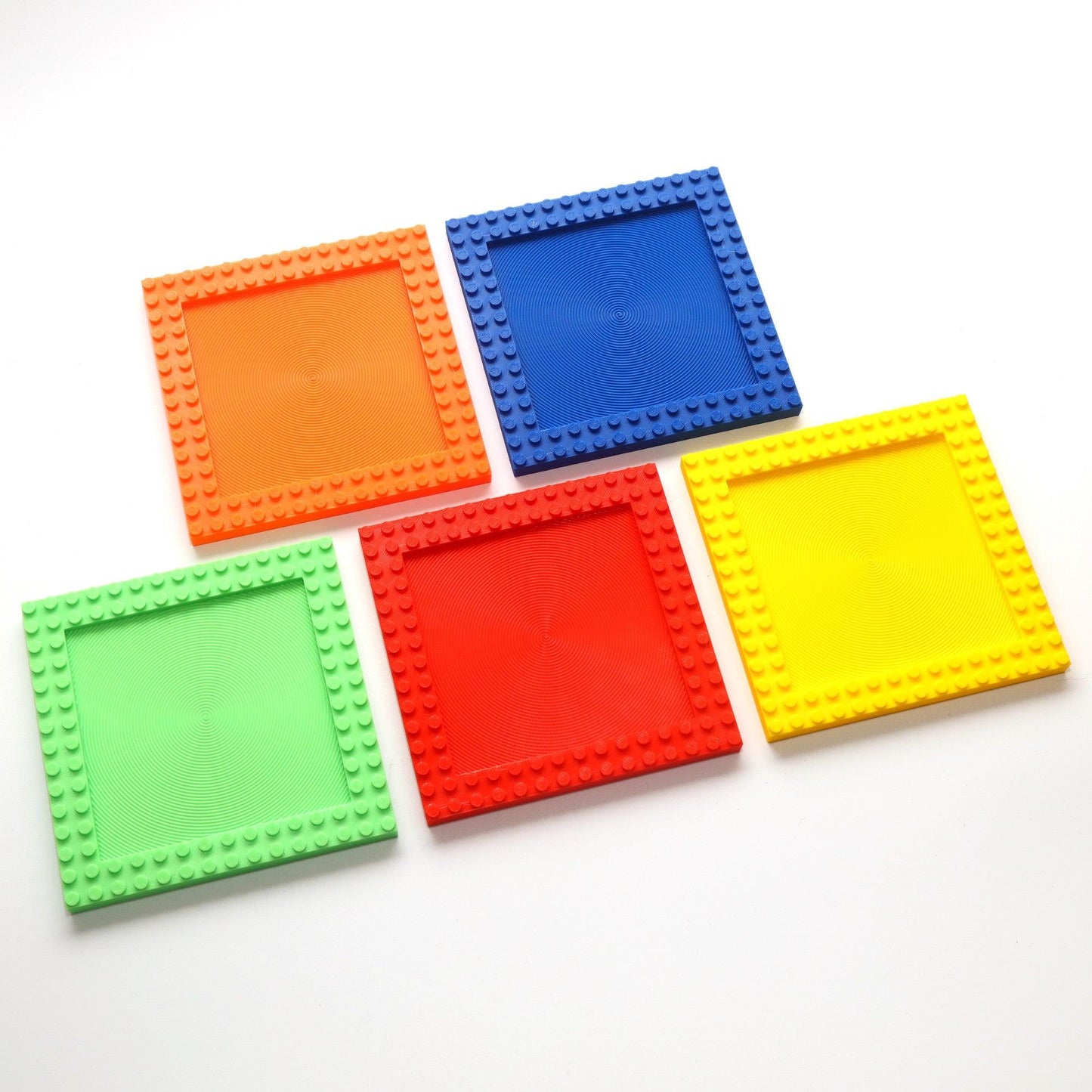 Square LEGO® Compatible Coasters Colourful